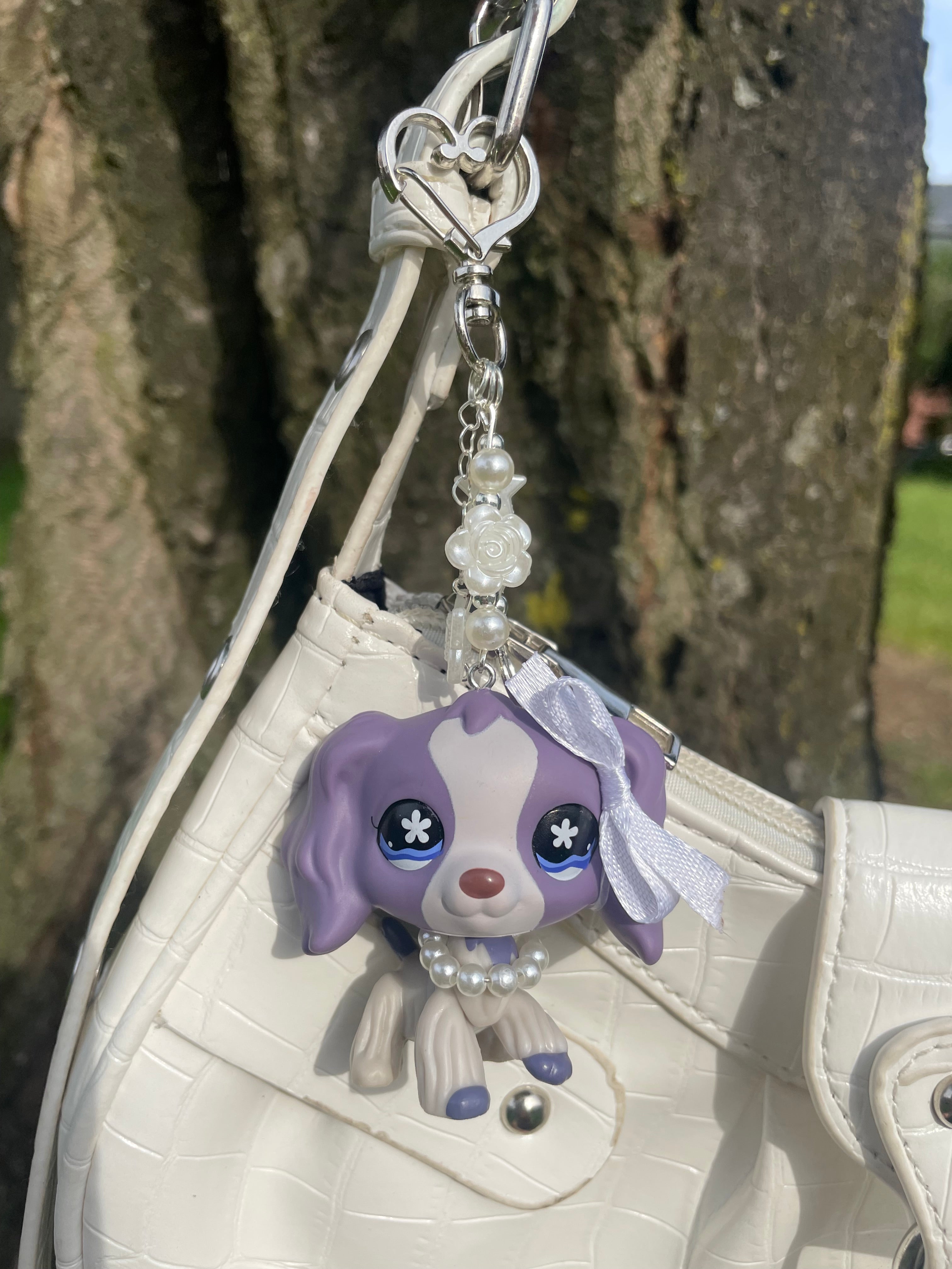 Littlest Pet Shop keyring/bag charm cocker spaniel #672