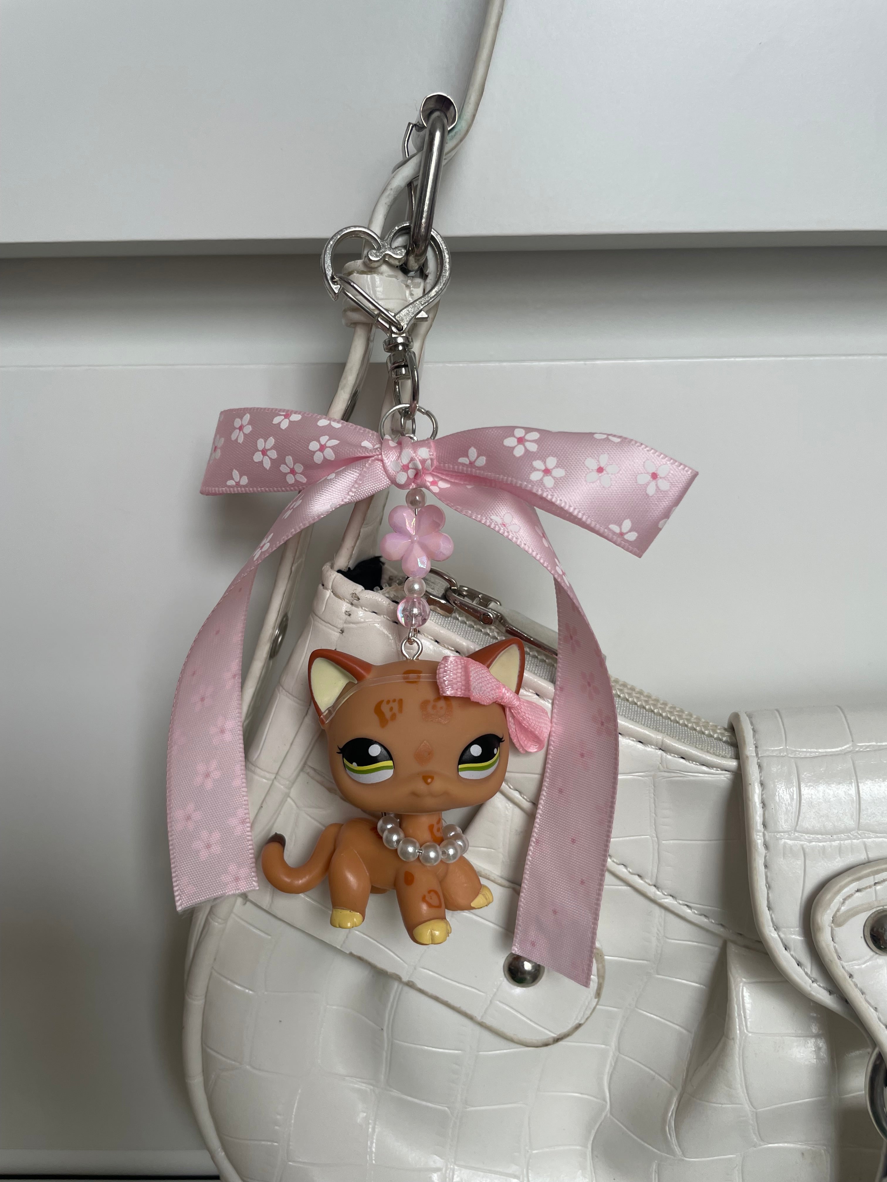 Littlest Pet Shop Bag charm Keyring Shorthair Cat #1120