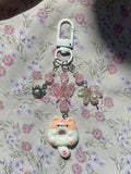 Cat donut trinket bag charm phone charm keyring