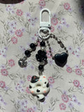 Cat donut bag charm trinket phone charm keyring