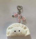 Blushing dumpling bag charm keyring trinket