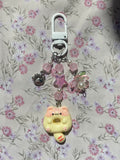 Cat donut keyring bag charm phone charm trinket