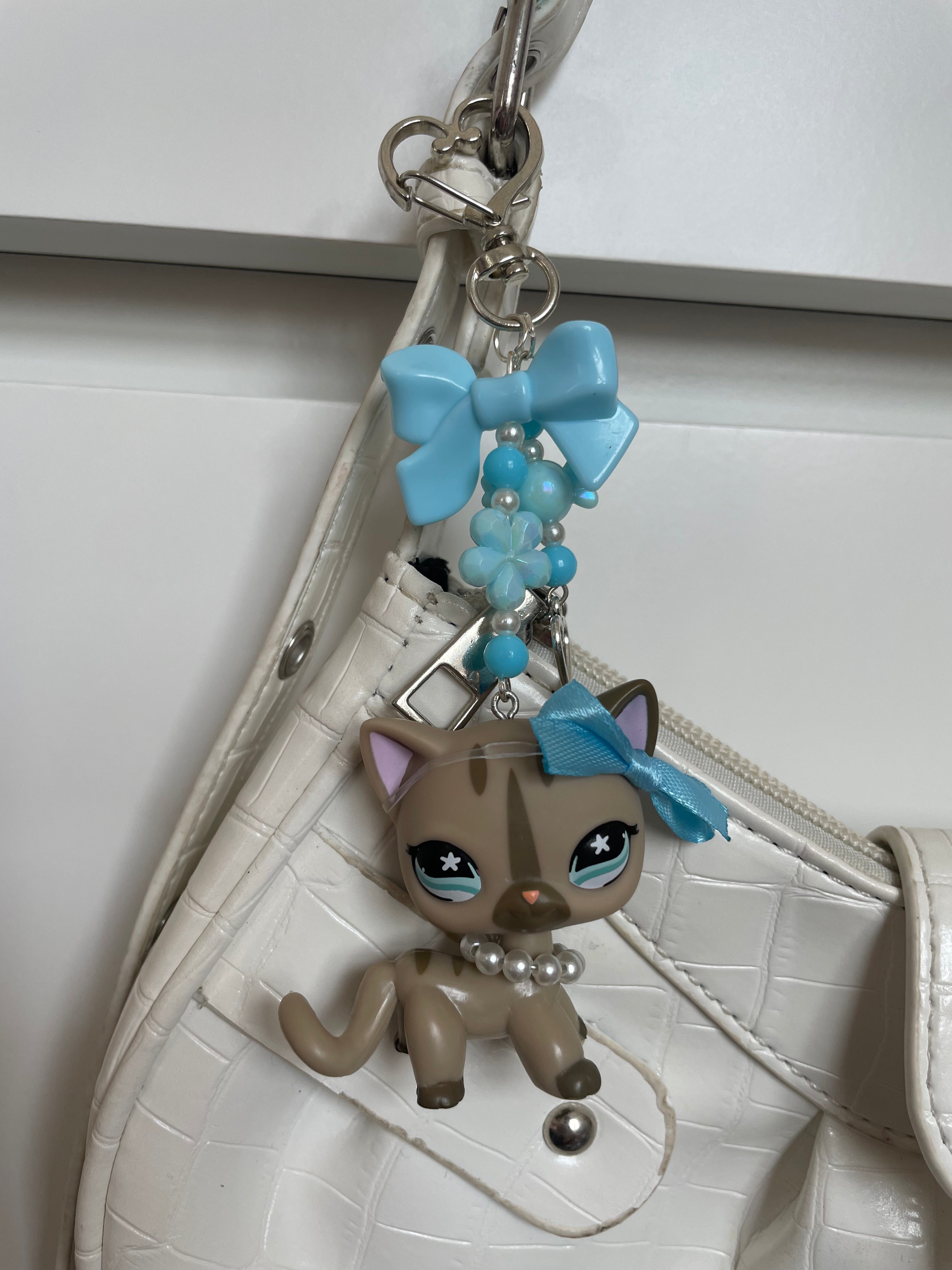 Littlest Pet Shop Keyring/Bag Charm Shorthair Cat #468