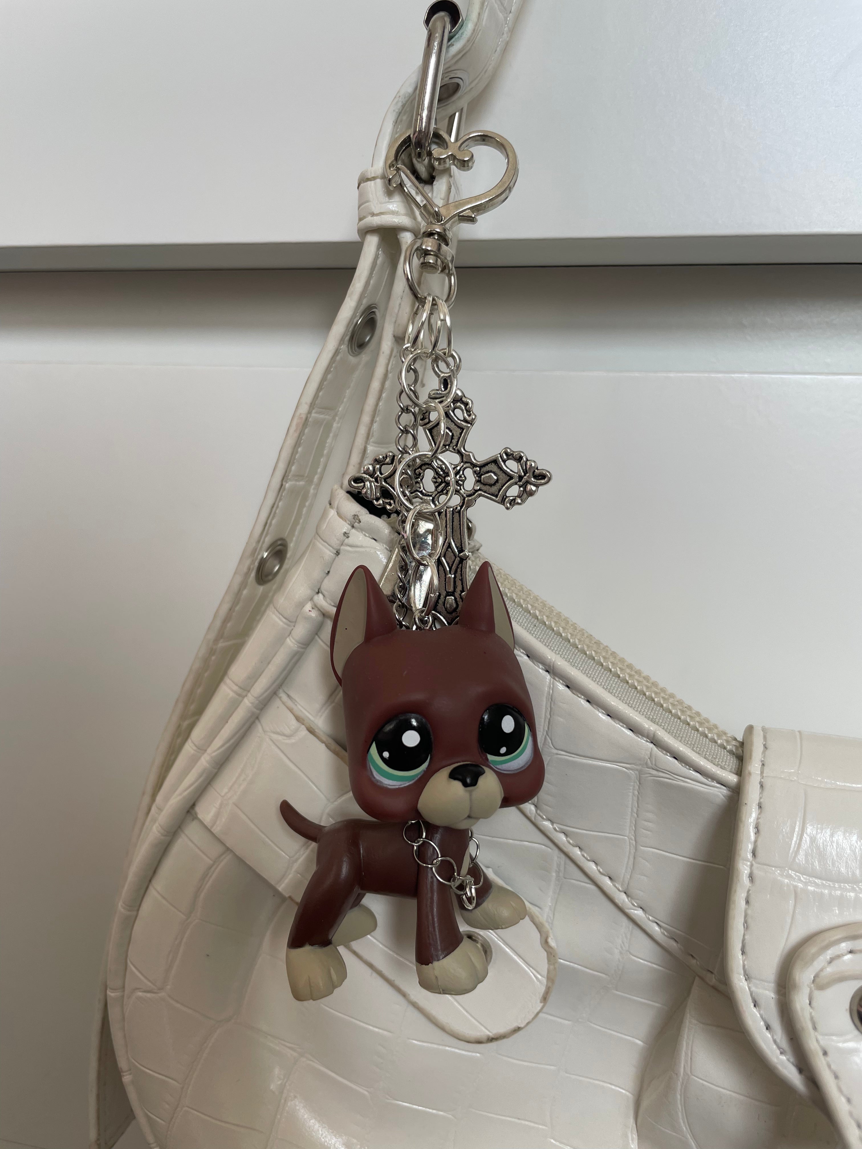 Littlest Pet Shop Keyring/Bag Charm Great dane #1519
