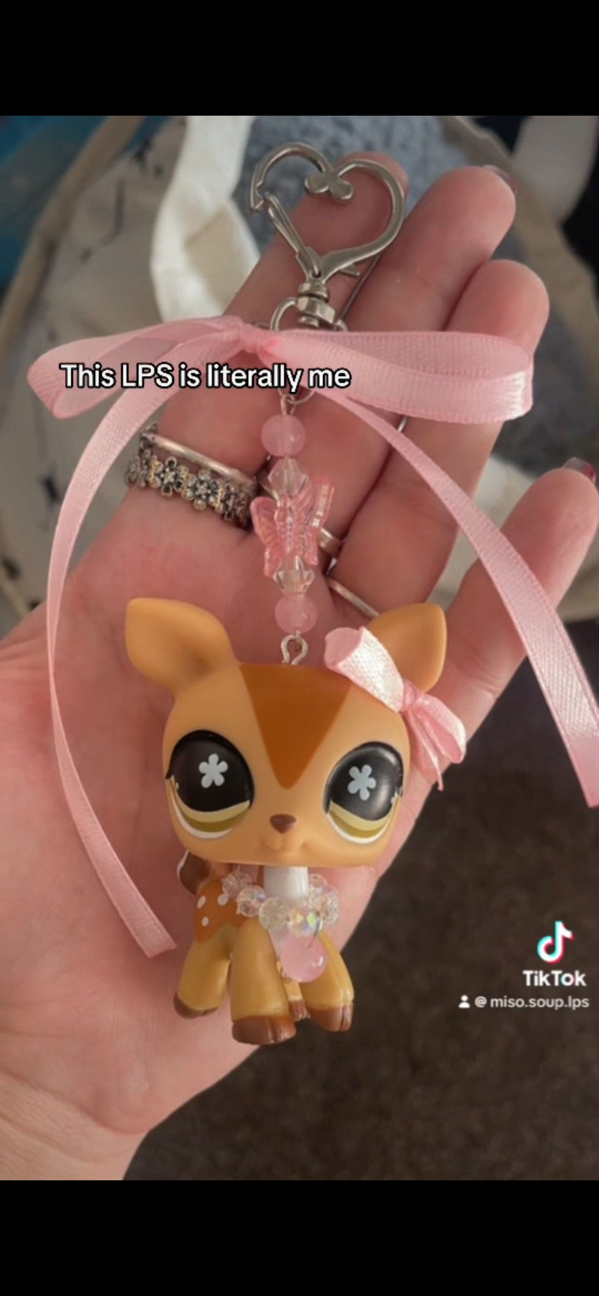Littlest Pet Shop Deer Trinket Bag Charm Keyring